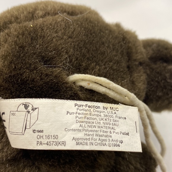 Vintage MJC Purr- Fection Plush Bat with Wings Fangs Stuffed Animal Halloween - Picture 8 of 11